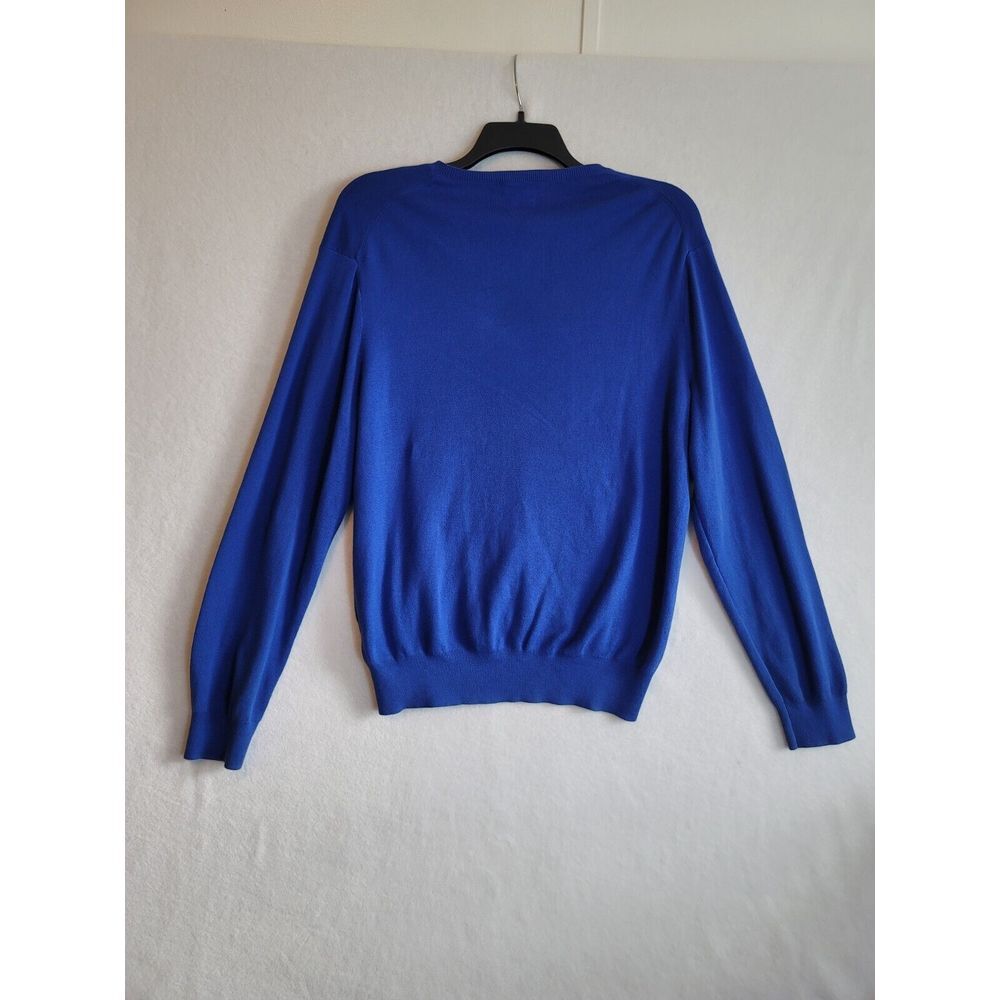 Polo Ralph Lauren‎ Sweater 100% Pima Cotton V-Neck Blue Men's XL - Picture 2 of 6